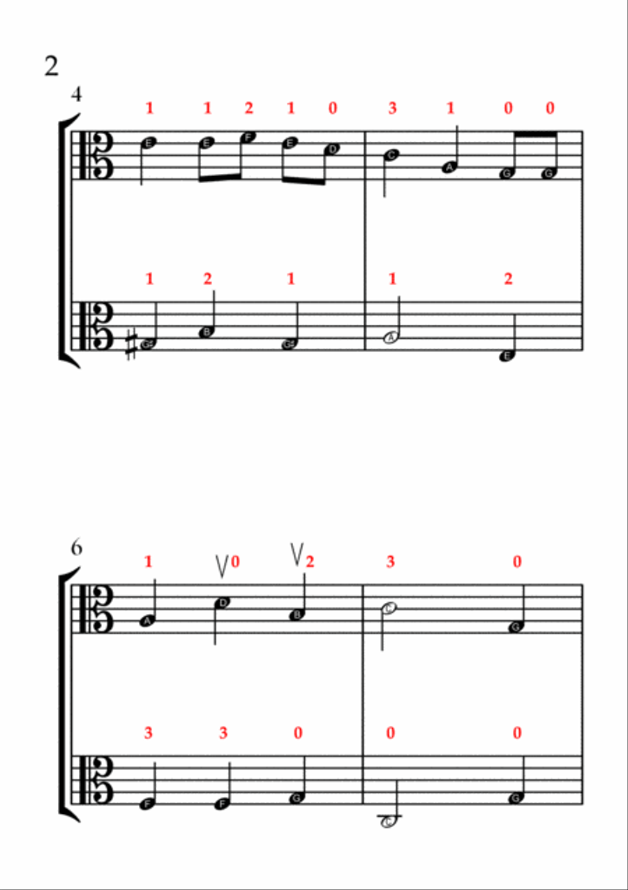 We Wish You a Merry Christmas (VIOLA DUET - EASY LEVEL) String Duet scores gallery preview page 3