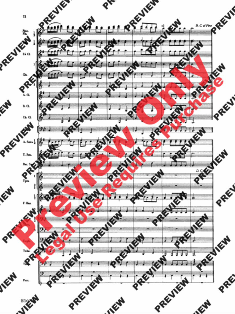 Water Music Suite Concert Band scores gallery preview page 72