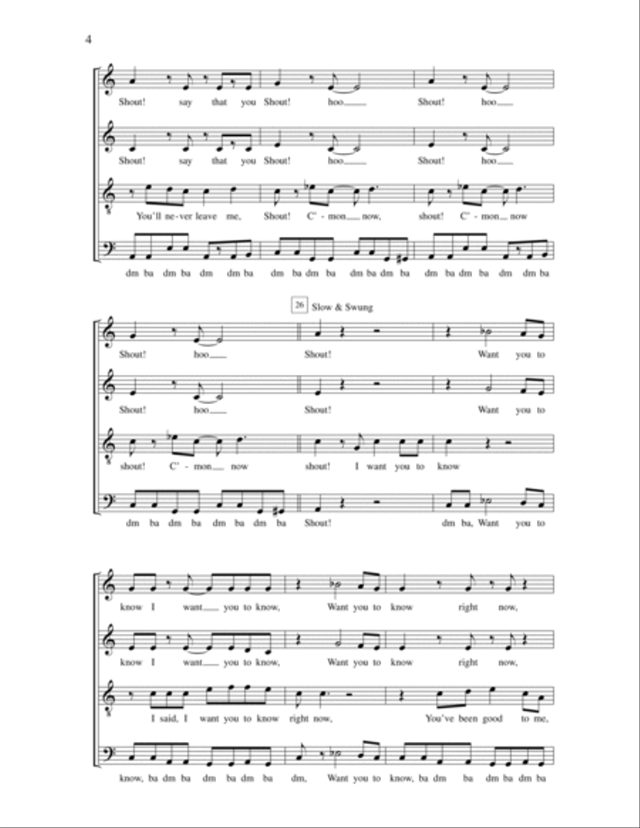 Shout 4-Part scores gallery preview page 4
