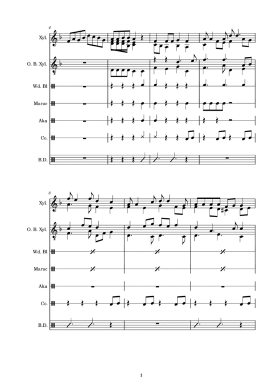 Herald (A Xylophone Ensemble) Full Orchestra scores gallery preview page 2