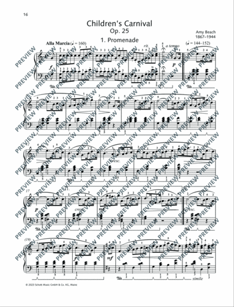 Children's Album & Children's Carnival Piano Solo scores gallery preview page 17