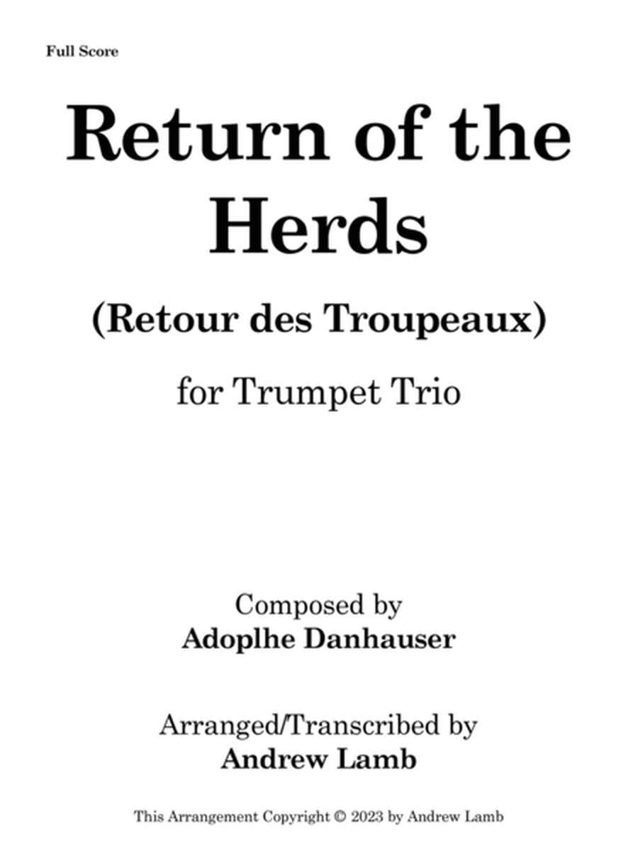 Return of the Herds (for Trumpet Trio) image number null