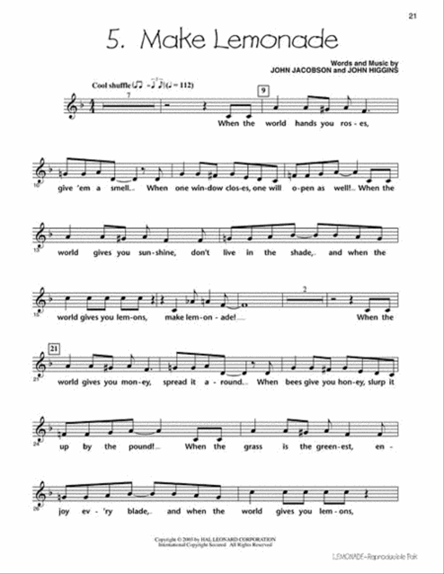Lemonade! (Musical) Lemonade! (Musical) Choir scores gallery preview page 7