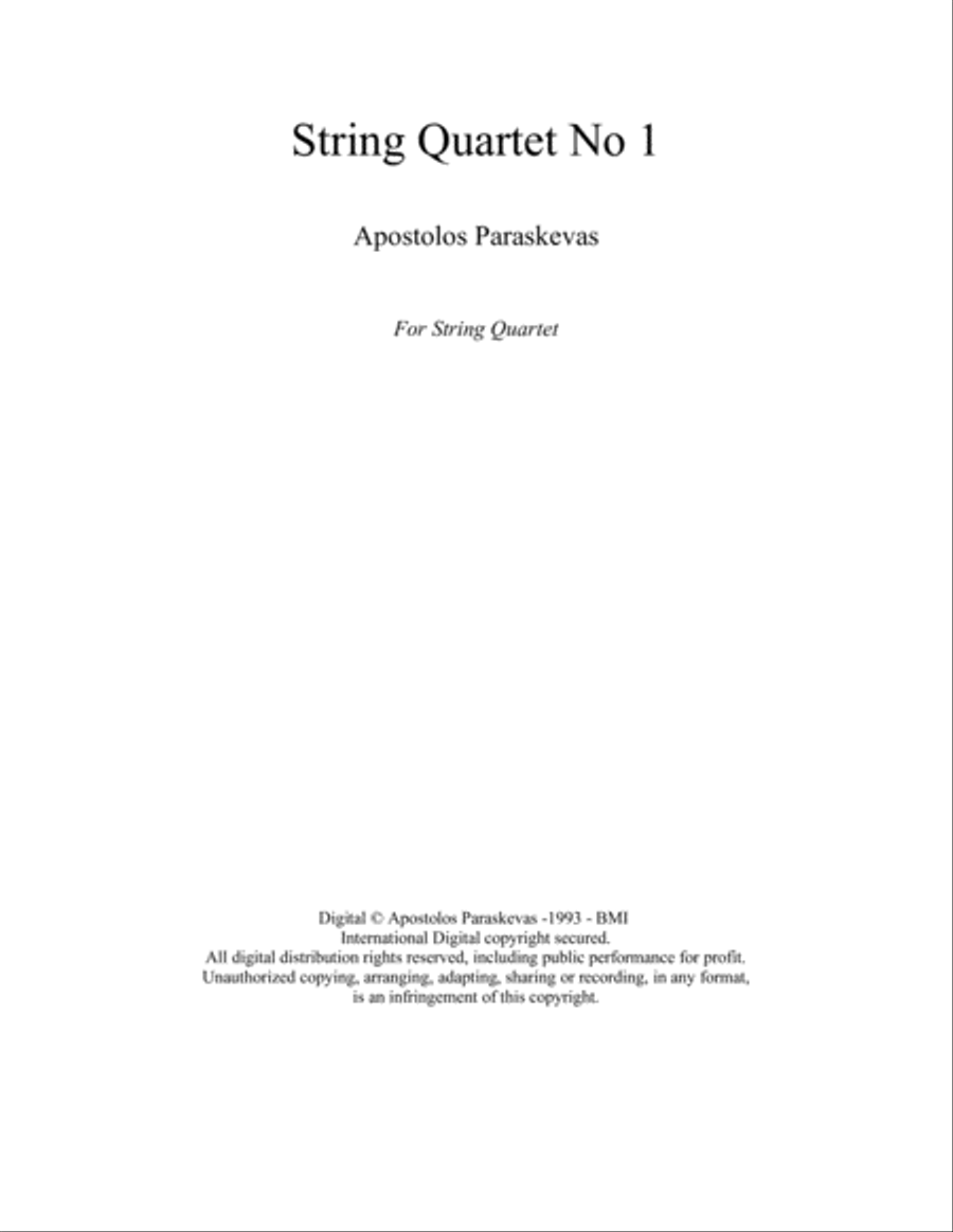 String Quartet No 1 String Quartet No 1 String Quartet scores gallery preview page 2