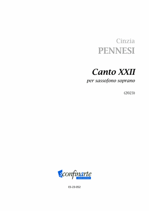Book cover for Cinzia Pennesi: Canto XXII (ES-23-052)