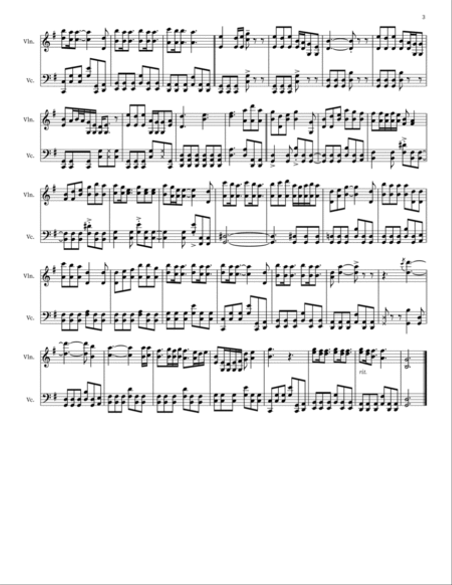 Stuck With U String Duet scores gallery preview page 3