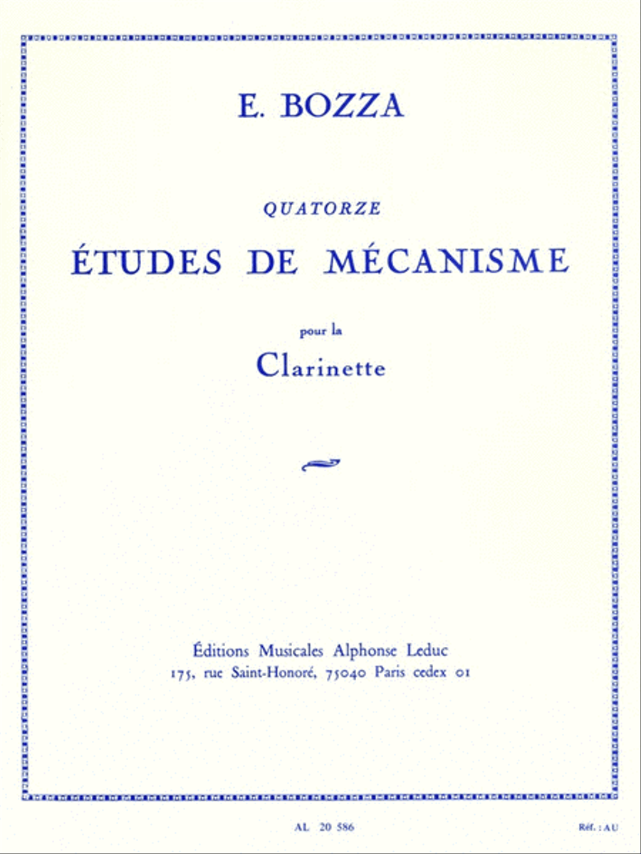 14 Mechanical Studies For Clarinet Clarinet Solo scores gallery preview page 1