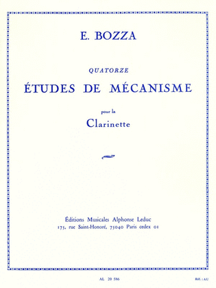 Book cover for 14 Mechanical Studies For Clarinet