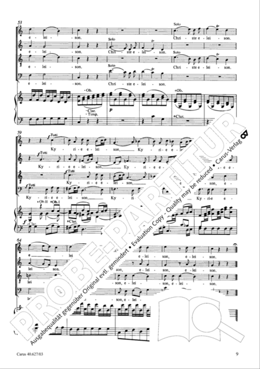 Mass in C Major 4-Part scores gallery preview page 10
