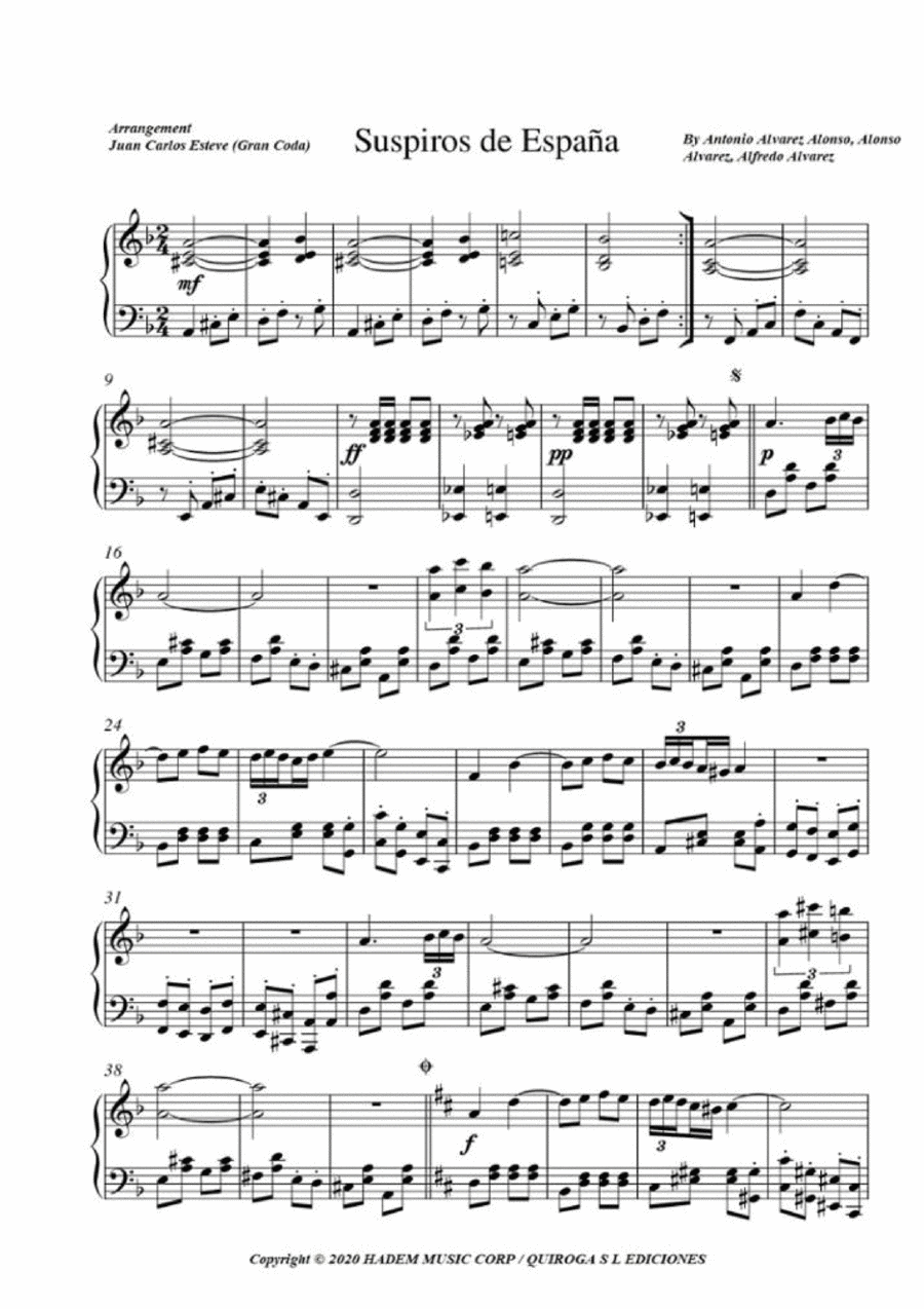 Suspiros De Espana Piano Solo scores gallery preview page 1
