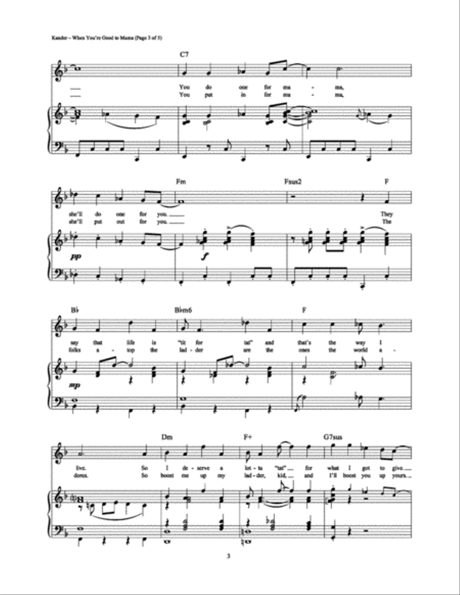 When You're Good to Mama When You're Good to Mama Piano, Vocal, Guitar scores gallery preview page 3