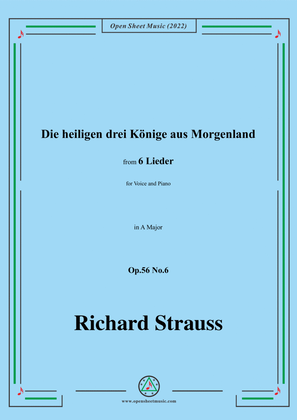 Richard Strauss-Die heiligen drei Könige aus Morgenland,in A Major