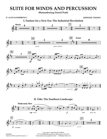 Suite for Winds and Percussion - Eb Alto Saxophone 2