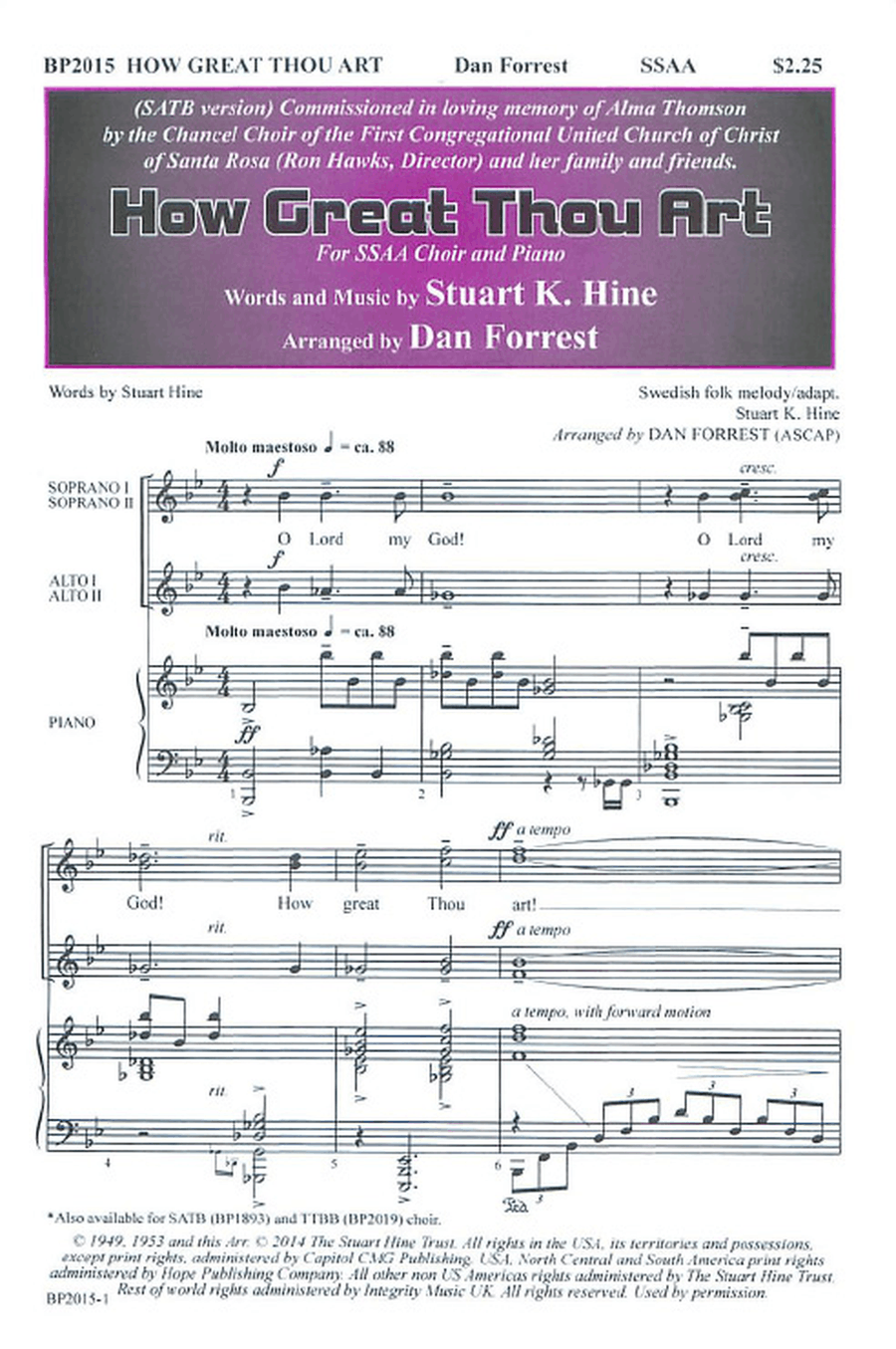 How Great Thou Art - SSAA SSAA scores gallery preview page 1