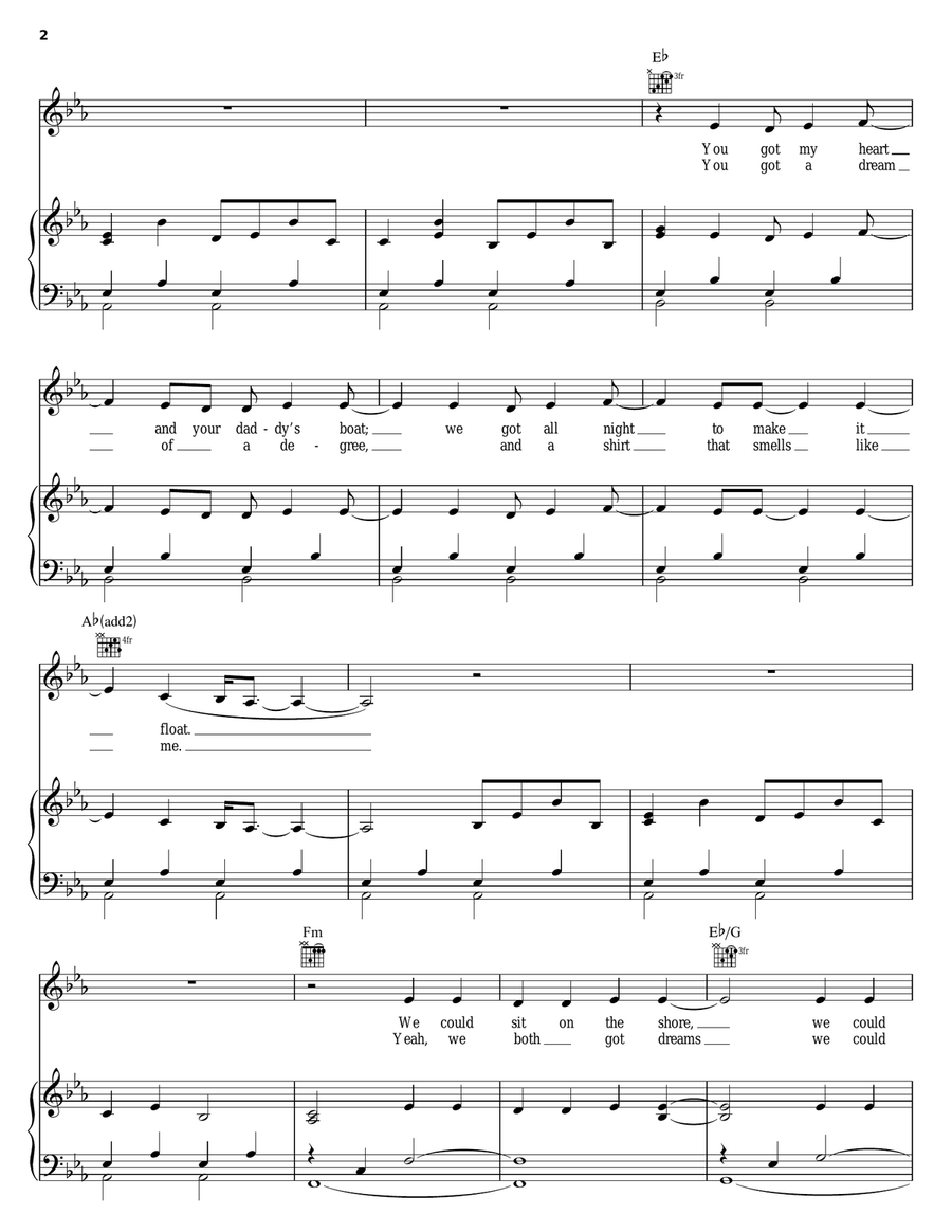 Want To Piano, Vocal, Guitar scores gallery preview page 2