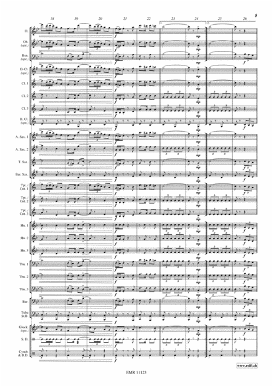 Jubilaumsmarsch Concert Band scores gallery preview page 6