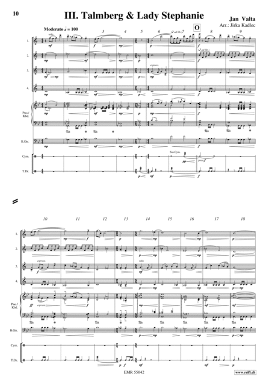 Five Pieces From Kingdom Come: Deliverance Clarinet Quartet scores gallery preview page 8