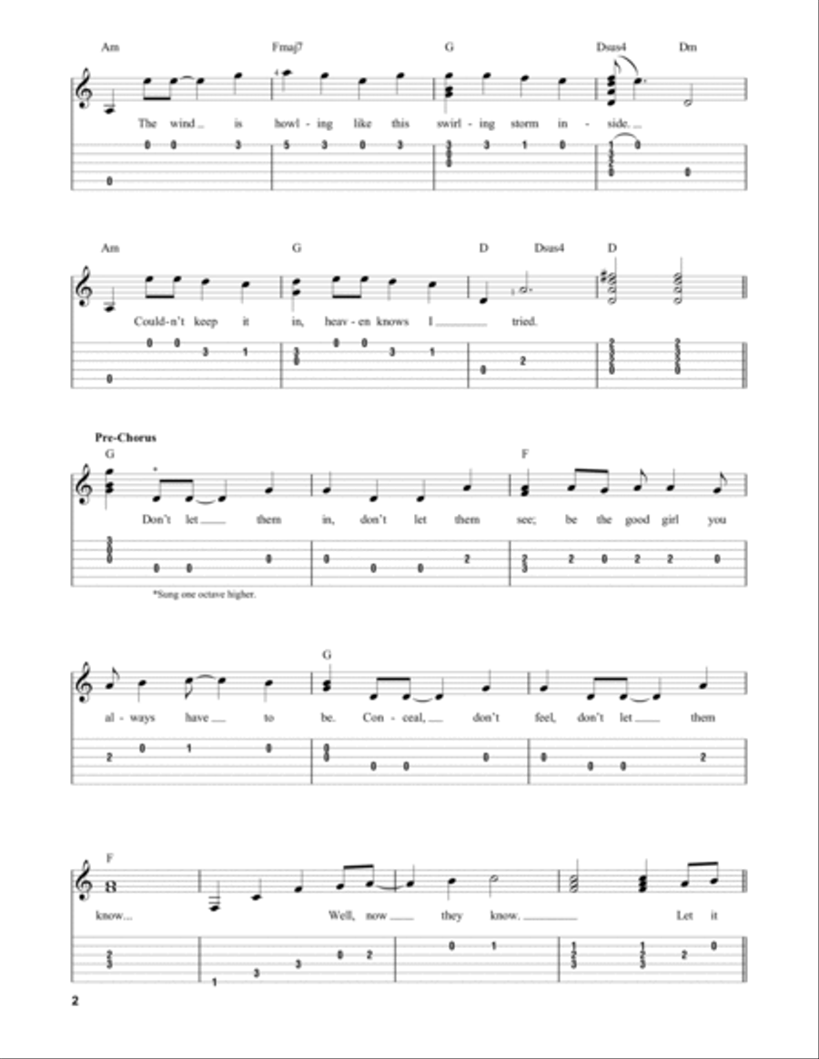 Let It Go Acoustic Guitar scores gallery preview page 2