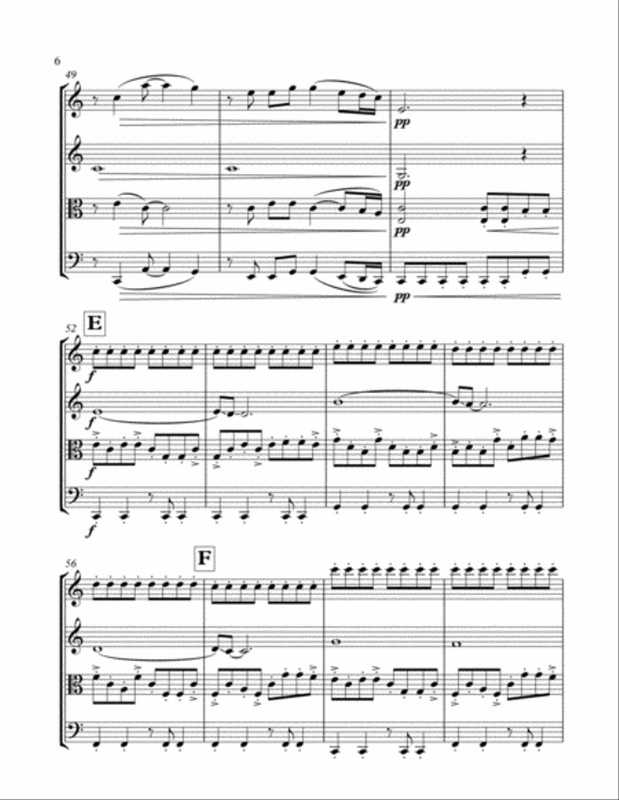 Yellow String Quartet scores gallery preview page 6
