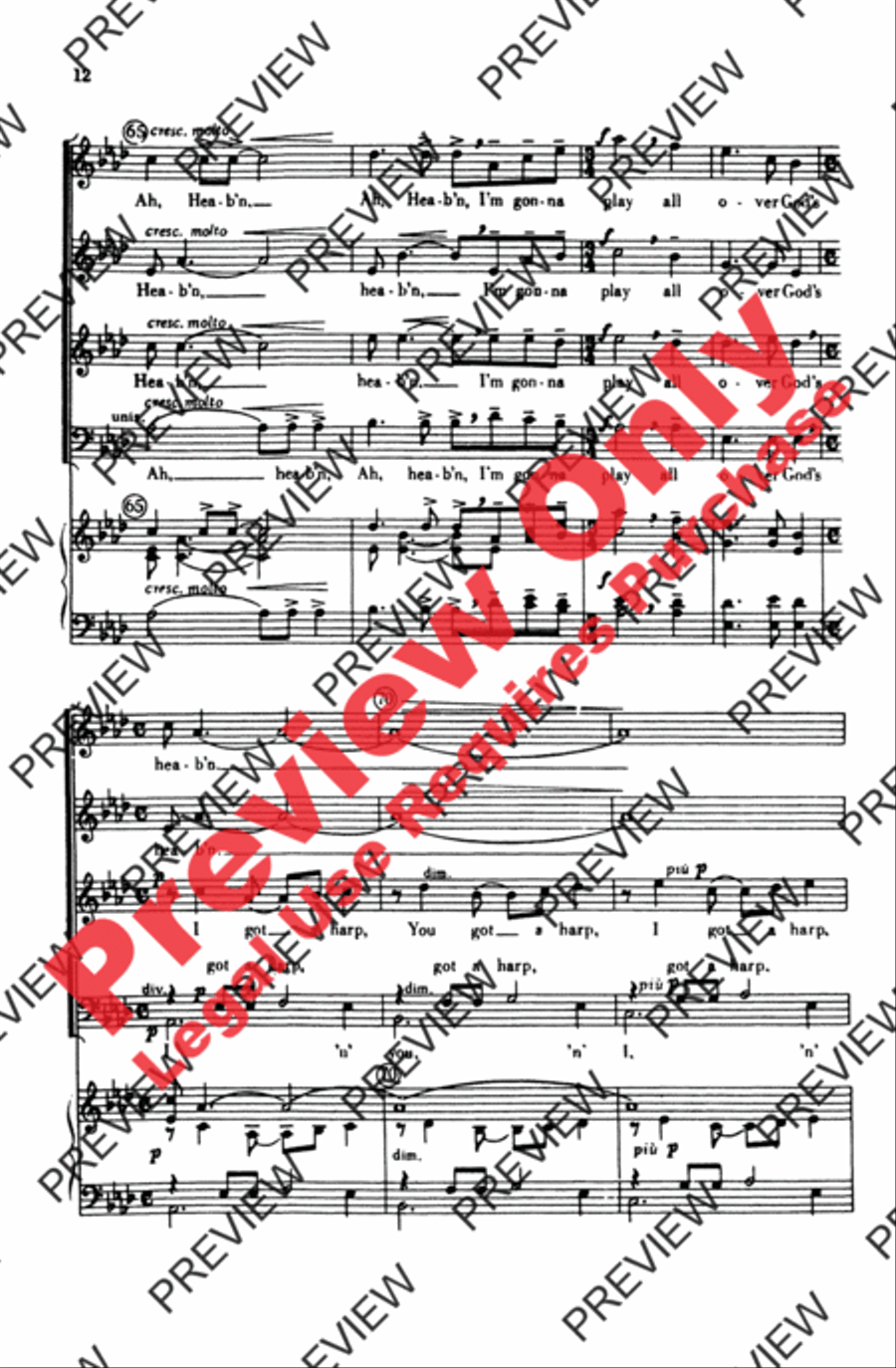 I Got Shoes 4-Part scores gallery preview page 12