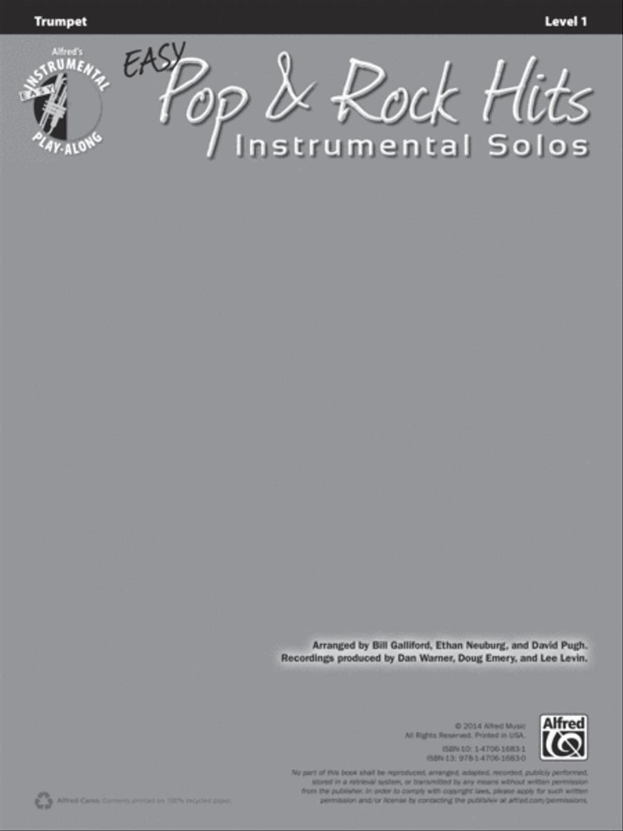 Easy Pop & Rock Hits Instrumental Solos image number null