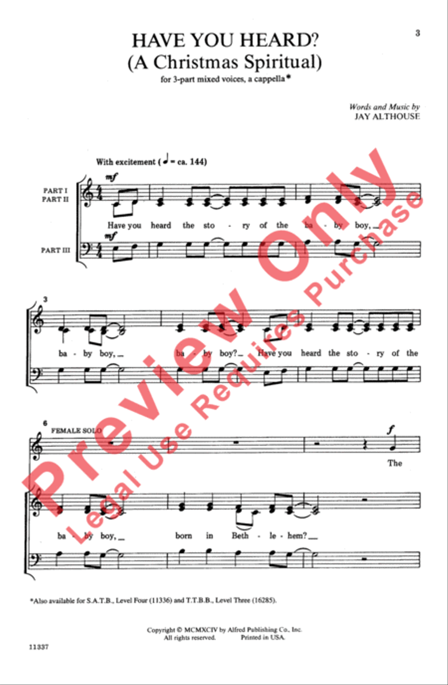 Have You Heard? 3-Part scores gallery preview page 2