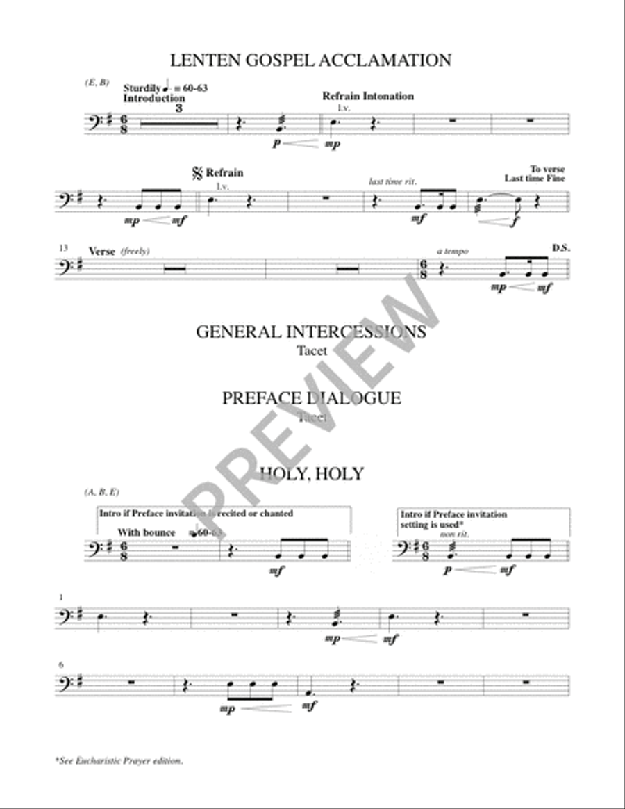 Mass of the Angels and Saints - Brass edition Handbell Choir scores gallery preview page 18