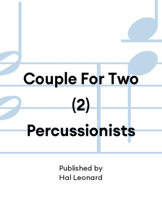 Book cover for Couple For Two (2) Percussionists