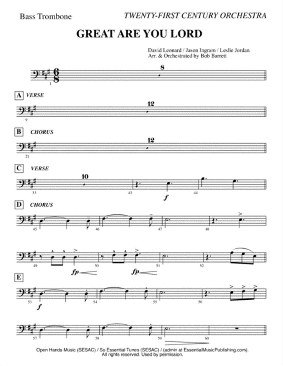 Great Are You Lord Great Are You Lord 4-Part scores gallery preview page 3