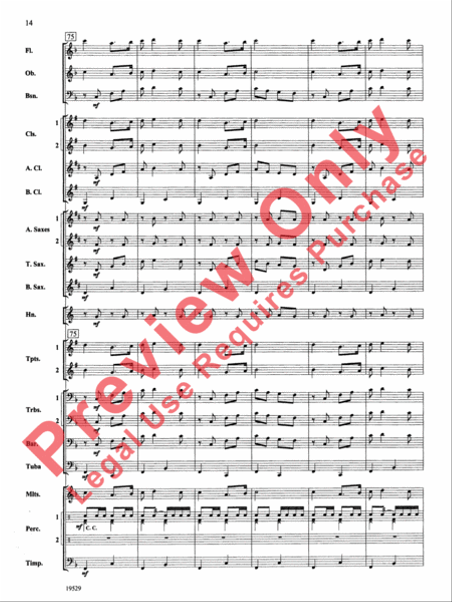 The Road Unknown Concert Band scores gallery preview page 15