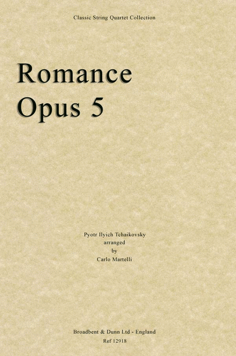 Romance, Opus 5