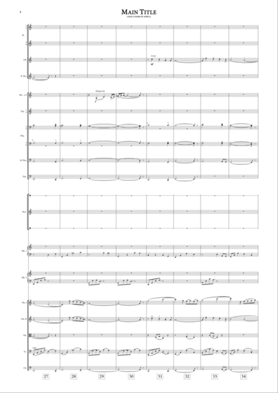 I Had A Farm In Africa (main Title) Full Orchestra scores gallery preview page 6