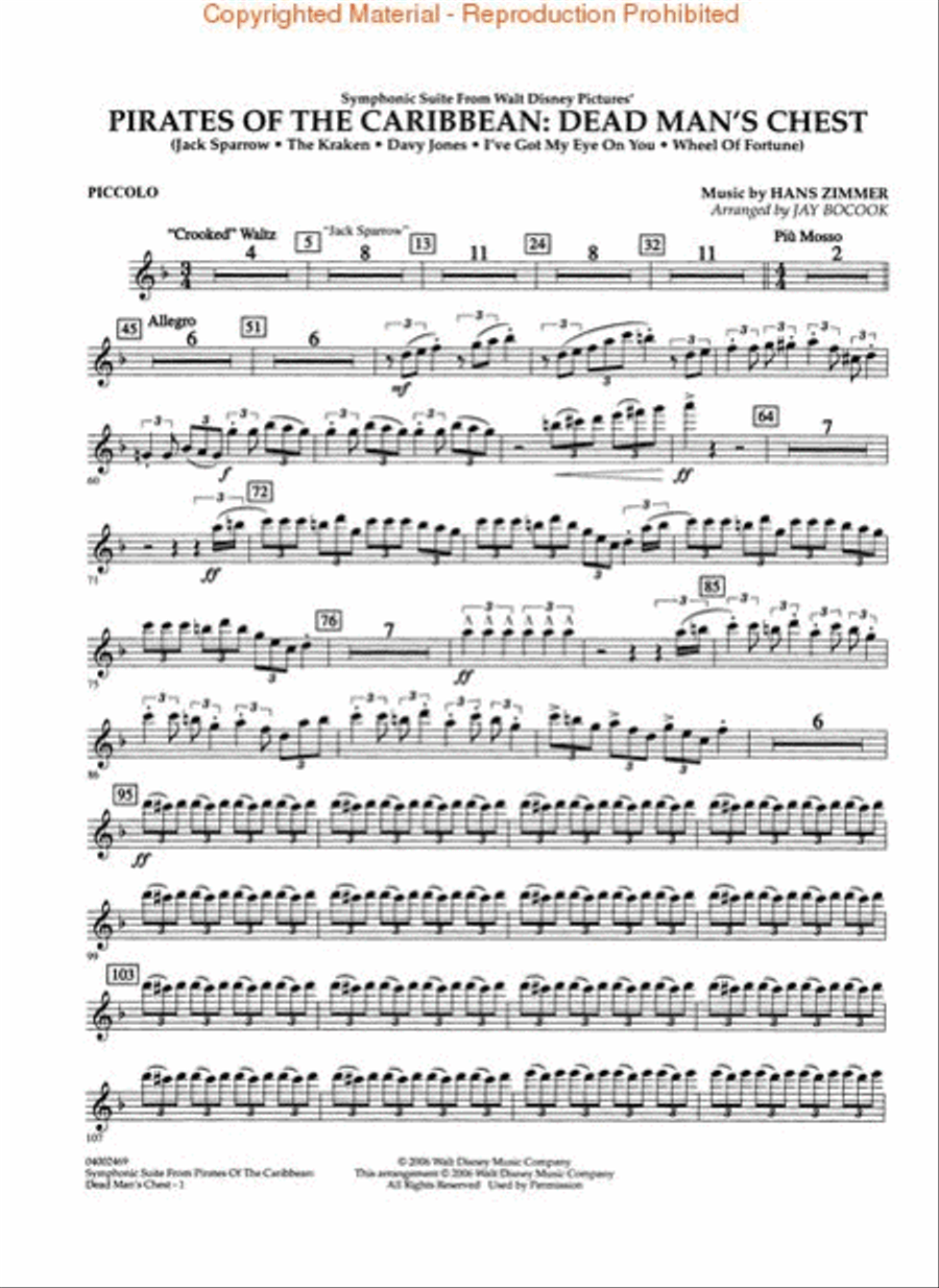 Symphonic Suite from Pirates of the Caribbean: Dead Man's Chest Concert Band scores gallery preview page 4