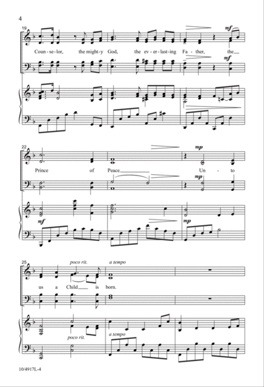 A Child Is Born 4-Part scores gallery preview page 4