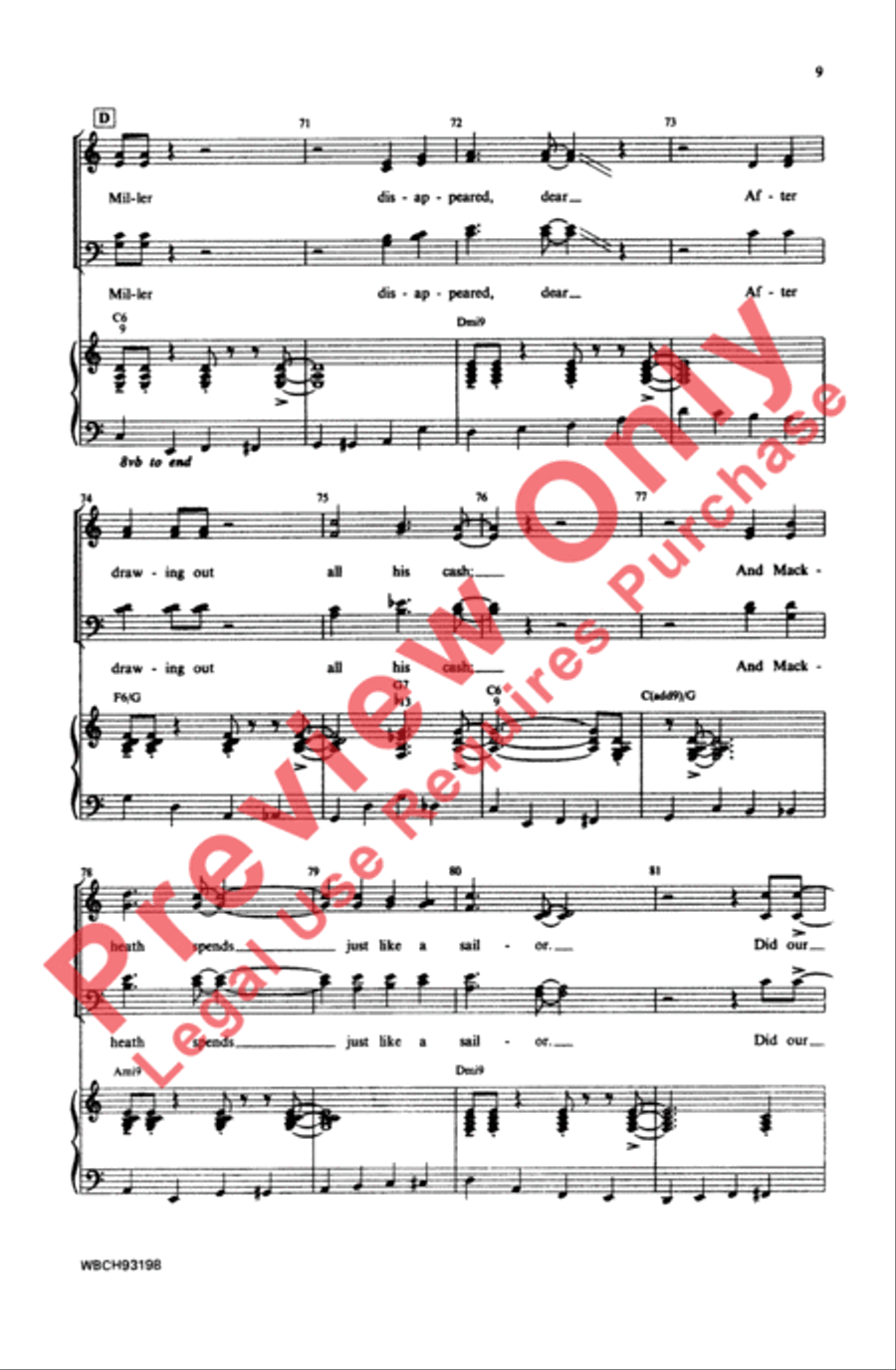 Mack the Knife Mack the Knife 4-Part scores gallery preview page 9