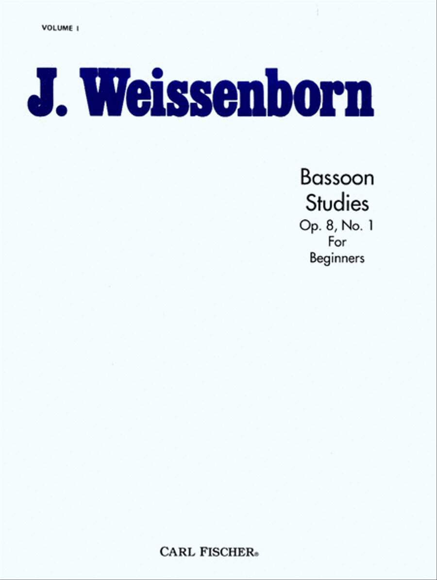 Bassoon Studies, Op. 8 No. 1 for Beginners Bassoon scores gallery preview page 1