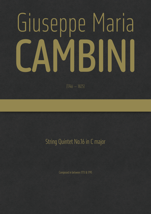 Cambini - String Quintet No.16 in C major
