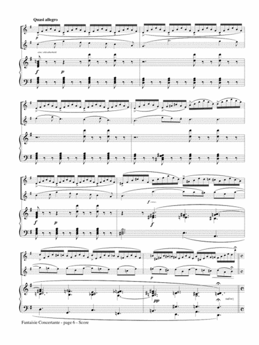 Fantasie Concertante for Two Flutes and Piano