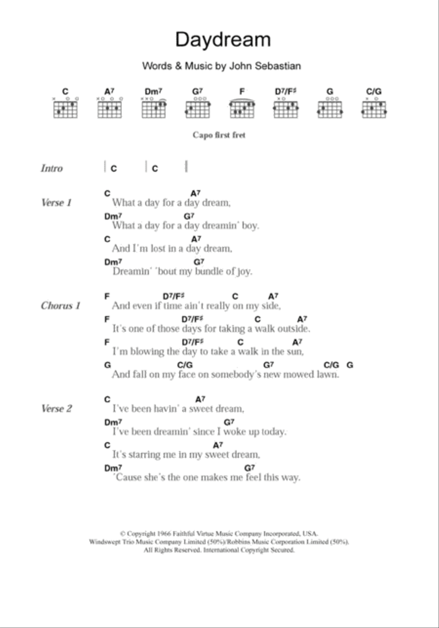 Daydream Daydream Acoustic Guitar scores gallery preview page 1