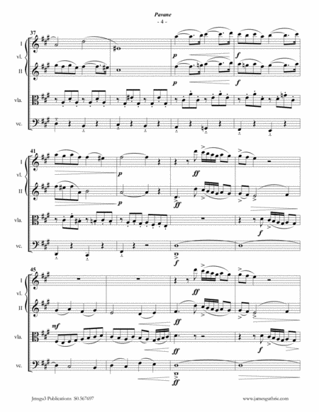 Fauré: Pavane Op. 50 for String Quartet image number null
