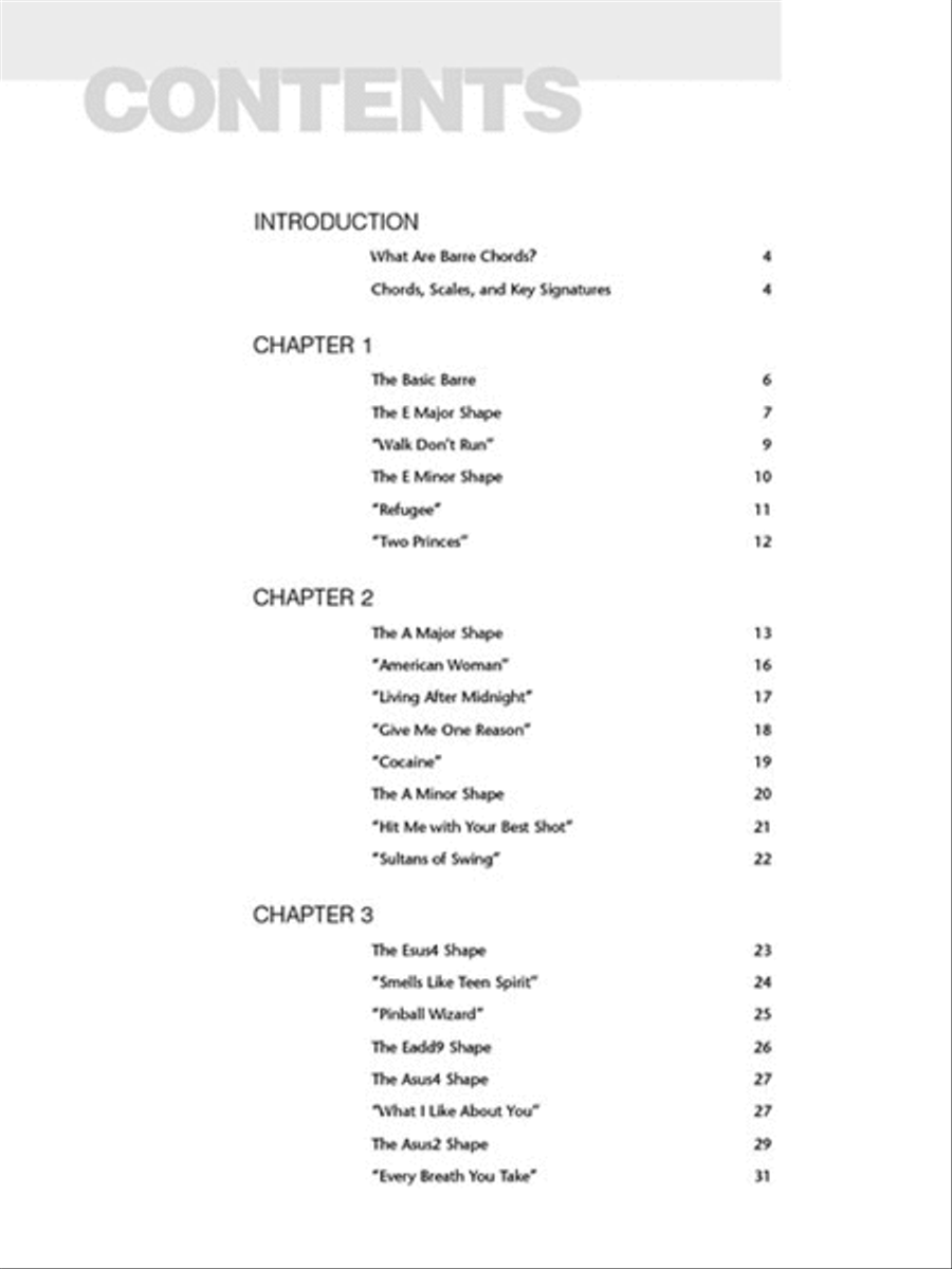 Barre Chords Guitar scores gallery preview page 2