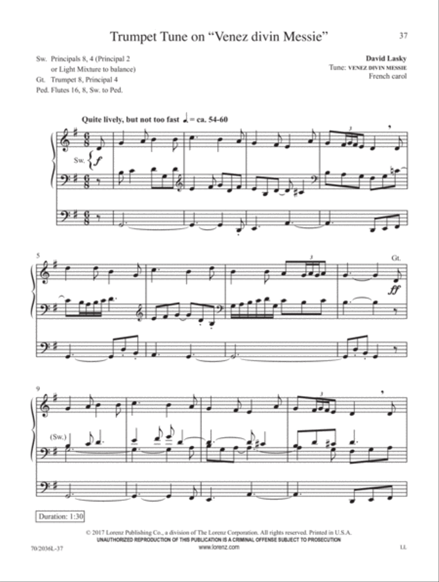 Come, Divine Messiah! Organ Solo scores gallery preview page 9