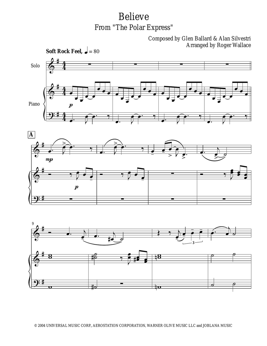 Believe Believe Flute Solo scores gallery preview page 3