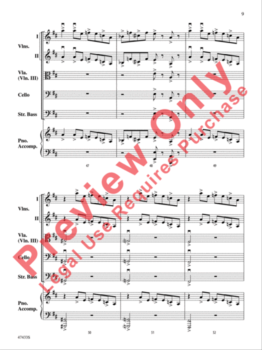 Themes from Pictures at an Exhibition String Orchestra scores gallery preview page 10