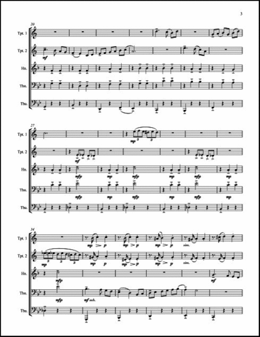 Spectacular Spectacular! Brass Quartet scores gallery preview page 4