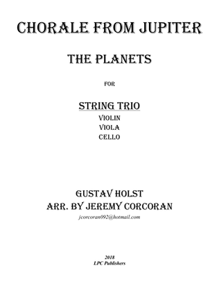 Book cover for Chorale from Jupiter for String Trio
