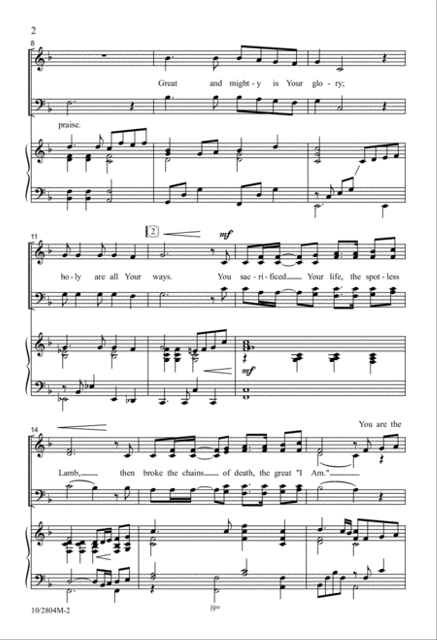 You Are All that I Need 4-Part scores gallery preview page 2