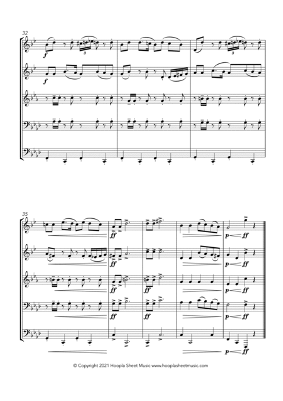 Hava Nagila Brass Ensemble scores gallery preview page 5