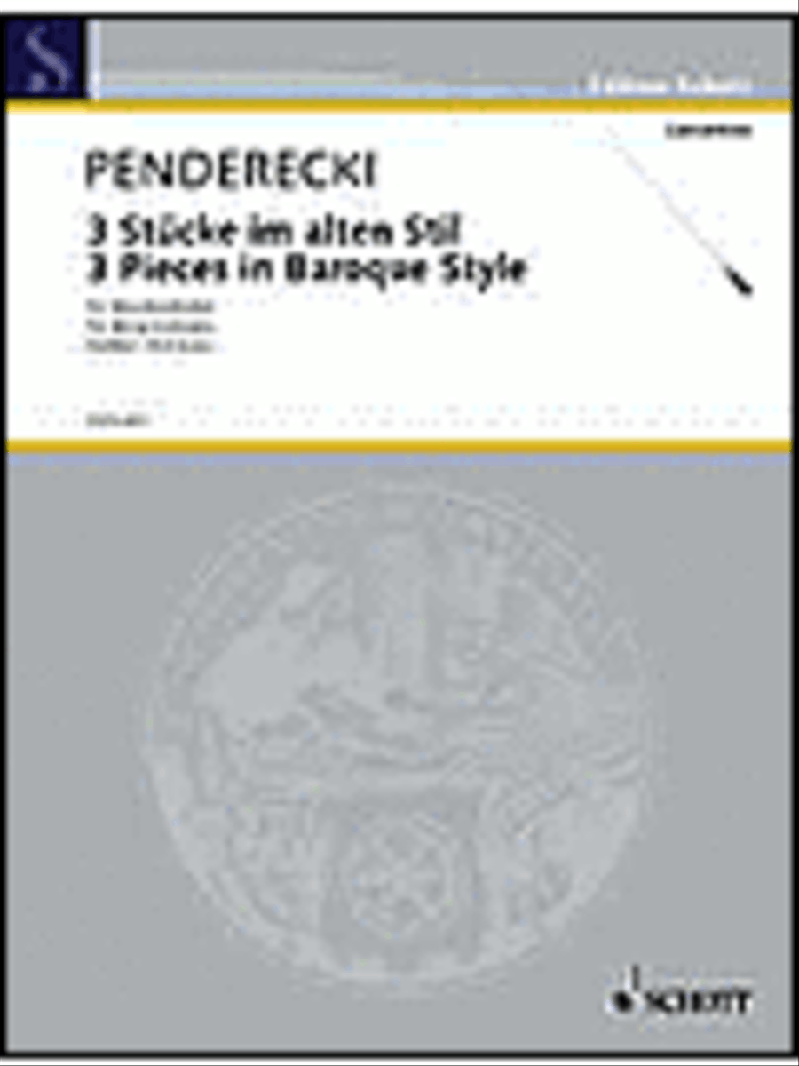 Three Pieces in Baroque Style Chamber Orchestra scores gallery preview page 1
