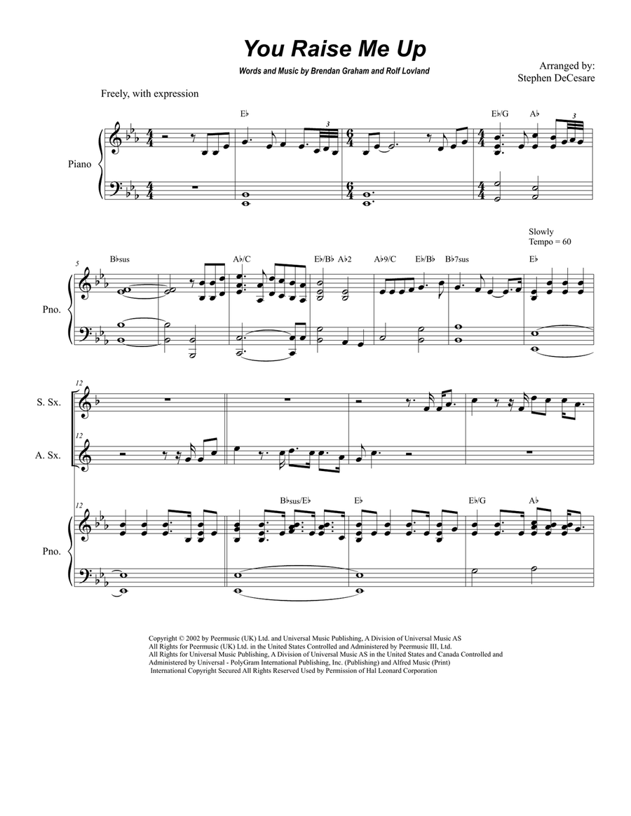 You Raise Me Up You Raise Me Up Woodwind Duet scores gallery preview page 1